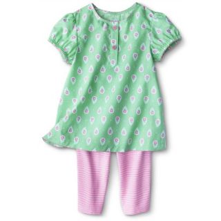 Just One YouMade by Carters Girls 2 Piece Set   Light Green/White 6M