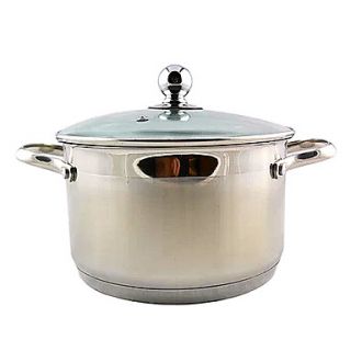 3 Layer 5 QT Stainless steel Soup Pot with Glass Cover, Dia 20cm x H12cm