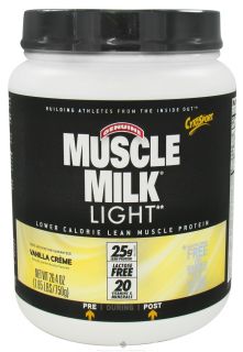 Cytosport   Muscle Milk Genuine Light Lower Calorie Lean Muscle Protein Vanilla Creme   26.4 oz.