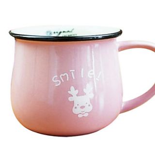 Coffee Mug, Ceramic 3.53.53, Pink Sheep Pattern