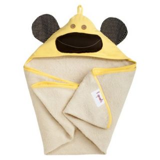 3 Sprouts Yellow Monkey Hooded Towel   Newborn/Infant