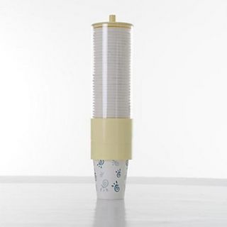 Plastic Pull Type Water Cup Dispenser, L9cm x W9cm x H28cm