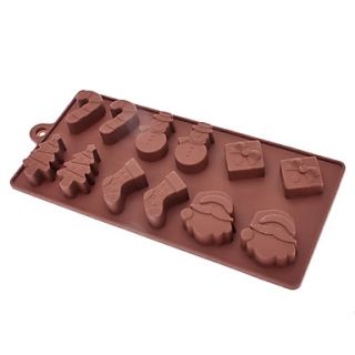 Christmas Shaped Sugarcraft Silicone Mold for Candy/Cookie/Jelly/Chocolate