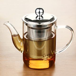 Glass Teapot with Stainless steel Filter, 17oz