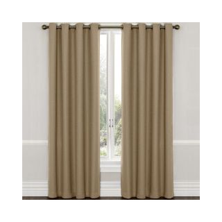Eclipse Westbury Grommet Top Blackout Curtain Panel with Thermaweave, Latte