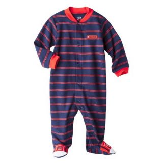 Just One YouMade by Carters Newborn Boys Striped Sleep N Play   Navy/Red 6 M