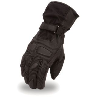 First Classics Mens Waterproof Motorcycle Gauntlet Glove   Black, 2XL, Model