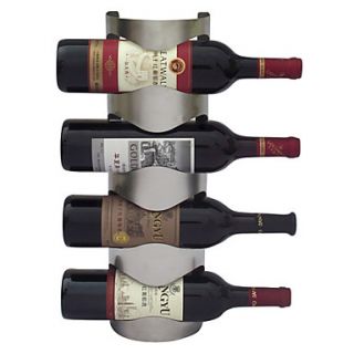 Wine Rack,Silver Stainless Steel Wall Mounted