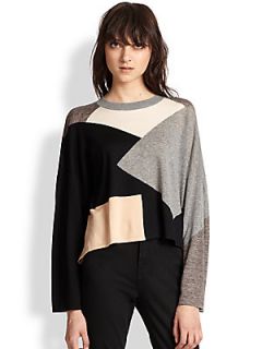 10 Crosby Derek Lam Boxy Geometric Print Sweater   Combo