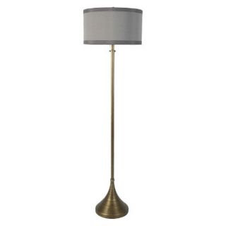Room 365 Double Socket Turned Floor Lamp   Gold