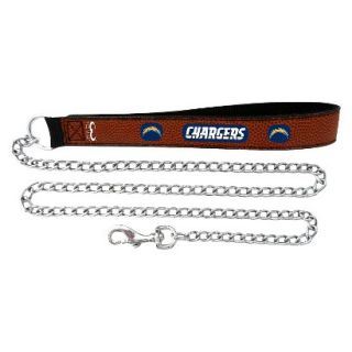 San Diego Chargers Football Leather 3.5mm Chain Leash   L