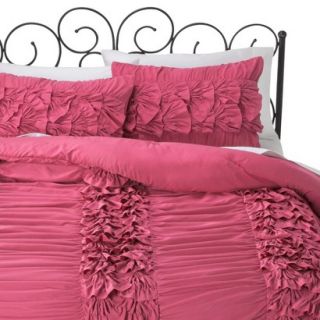 Xhilaration Textured Comforter Set   Pink (Full/Queen)