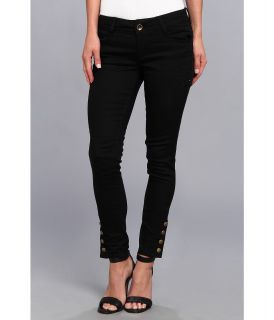 dollhouse Cropped Ankle Buttoned Skinny in Black Womens Jeans (Black)