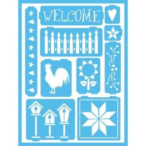 Americana Country Self Adhesive Stencil AGS210 A