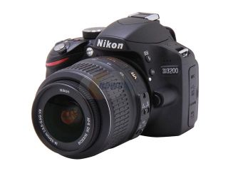Nikon D3200 Black 24.2 MP Digital SLR with 18 55mm f/3.5 5.6 AF S DX VR NIKKOR Zoom Lens