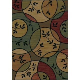Shaw Living Garden Circles Ebony 5 ft. 3 in. x 7 ft. 10 in. Area Rug 3VC5514500