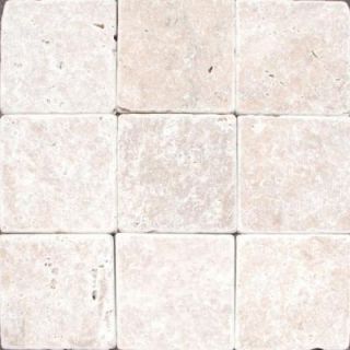 MS International Noche 4 in. x 4 in. Tumbled Travertine Floor and Wall Tile (1 sq. ft. / case) THDW3 T NC4X4T