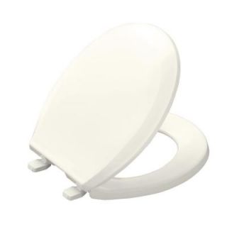 KOHLER Lustra Round Closed front Toilet Seat with Q2 Advantage in Biscuit K 4662 96