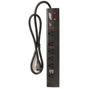 Woods Smart Strip Electronics 6 Outlet 2250 Joule Energy Saving Surge Protector with 3 ft. Power Cord DISCONTINUED 049498906