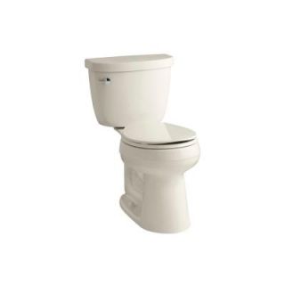 KOHLER Cimarron Comfort Height 2 piece 1.28 GPF Round Toilet with AquaPiston Flushing Technology in Almond K 3887 47