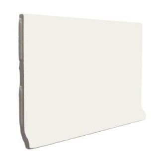 U.S. Ceramic Tile Color Collection Matte Bone 3 3/4 in. x 6 in. Ceramic Stackable Cove Base Wall Tile DISCONTINUED U278 AT1663