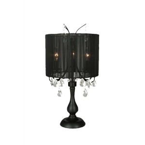Filament Design Xavier 3 Light Ceiling Black Incandescent Chandelier CLI BIET113B&C