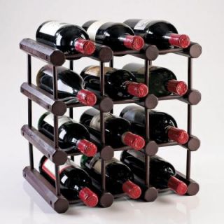 Wine Enthusiast Modular 12 Bottle Wine Rack in Mahogany 640 11 02