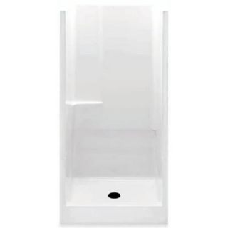 Aquatic 36 in. x 36 in. x 72 in. Gelcoat Remodeline Sectional Two Piece Shower Stall in White 13632PPC WH