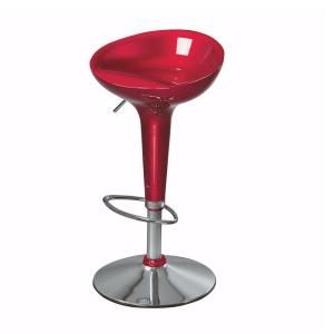 Home Decorators Collection Ventura Red Metallic Backless Adjustable Height Stool 2639010480