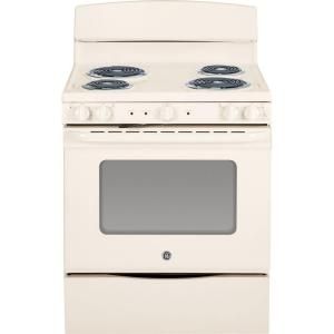 GE 5.0 cu. ft. Electric Range with Self Cleaning Oven in Bisque JB450DFCC