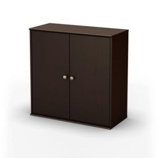 South Shore Furniture Stor It 4 Cubby Storage Unit with Doors in Chocolate 5059773