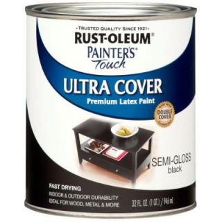Rust Oleum Painters Touch 32 oz. Ultra Cover Semi Gloss Black General Purpose Paint 1974502