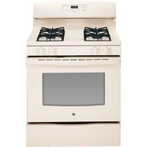 GE 5.0 cu. ft. Gas Range with Self Cleaning Oven in Bisque JGB630DEFCC