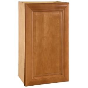Home Decorators Collection Assembled 12x36x12 in. Wall Single Door Cabinet in Laguna Cinnamon W1236R LCN