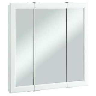 Design House Wyndham 30 in. W Tri View Mirrored Medicine Cabinet in White Semi Gloss 545293