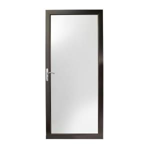 Andersen 3000 Series 36 in. Black Left Hand Full View Storm Door Nickel Hardware with Fast and Easy Installation System 3FVNEZL36BL