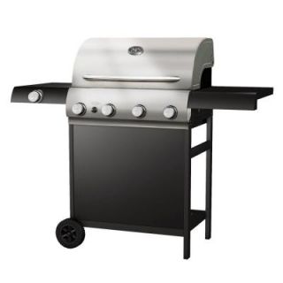 Aussie 4 Burner Propane Gas Grill with Side Burner 4400 DS