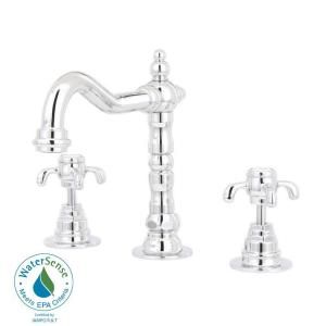 La Toscana Ornellaia 8 in. Widespread 2 Handle Mid Arc Bathroom Faucet in Chrome 87CR214BLFEX