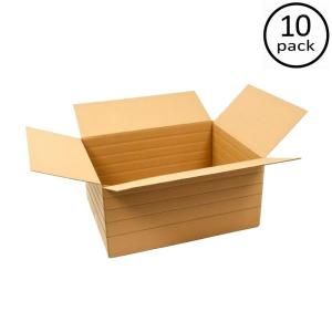 Plain Brown Box 26 in. x 20 in. x 12 in. Multi depth 10 Box Bundle PRA0142B