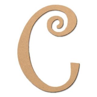 Design Craft MIllworks 8 in. MDF Curly Wood Letter (C) 47218