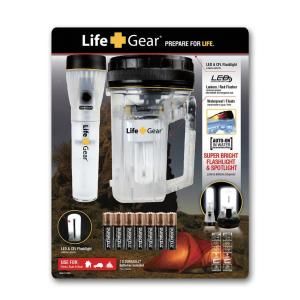 Life+Gear Glow LED Spotlight and LED Flashlight with CFL Lanterns and Emergency Flashers (2 Pack) DISCONTINUED LG479