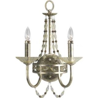 Thomasville Lighting Chanelle Collection 2 light Antique Silver Wall Bracket P3292 34
