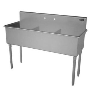 Griffin Products T Series Freestanding Stainless Steel 57x21.5x42 2 Hole Triple Bowl Scullery Sink T60 388