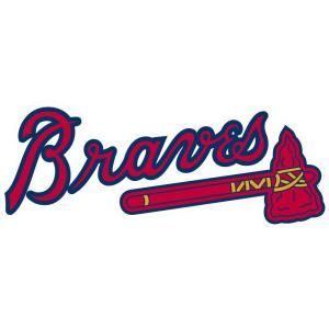 Fathead 50 in. x 20 in. Atlanta Braves Logo Wall Decal FH63 63206