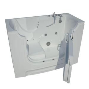 Universal Tubs 5 ft. x 30 in. Dual Wheelchair Accessible Right Drain Walk In Whirlpool and Air Tub in White HD3060WCARWD