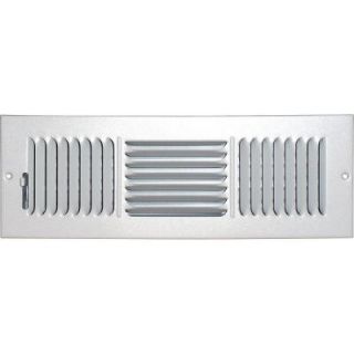 SPEEDI GRILLE 4 in. x 14 in. White Ceiling/Sidewall Vent Register with 3 Way Deflection SG 414 CW3
