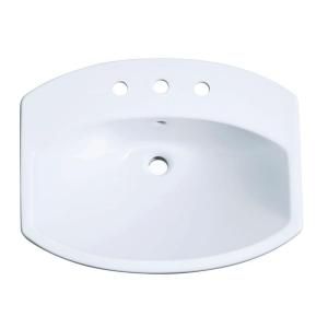 KOHLER Cimarron Self Rimming Bathroom Sink in White K 2351 8 0