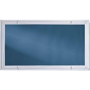 WeatherStar Basement Storm Windows, 32 in. x 14 in., White, with Screen C4031