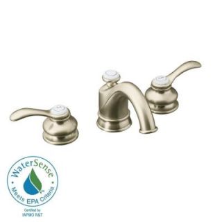 KOHLER Fairfax 8 in. Widespread bathroom sink faucet with lever handles in Vibrant Brushed Nickel K 12265 4 BN