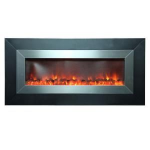 Yosemite Home Decor Aries 53 in. Wall Mount Electric Fireplace in Stainless Steel DF EFP1336 SS